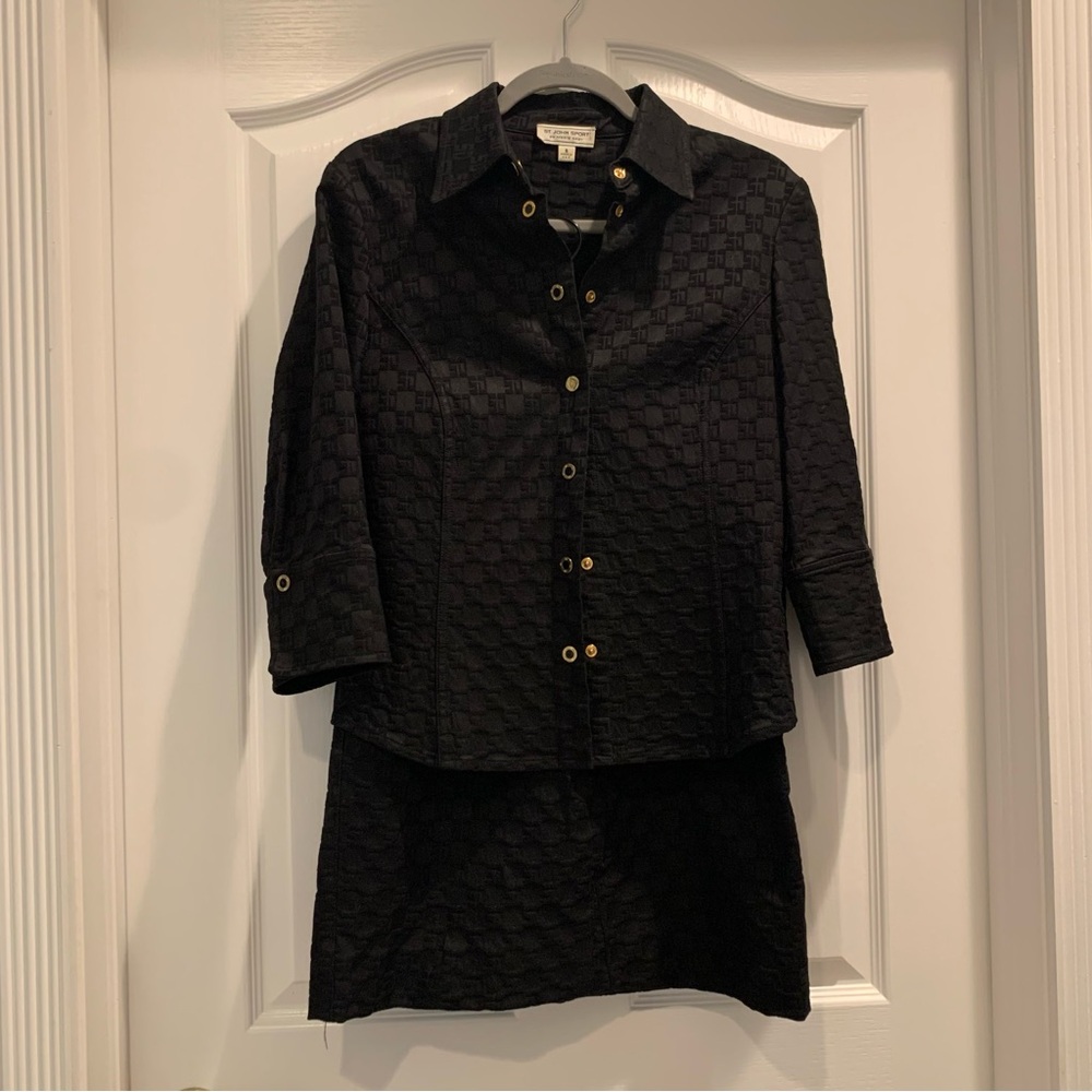 ST JOHN SPORT by Marie Gray very good preowned condition TOP/JACKET and SKIRT